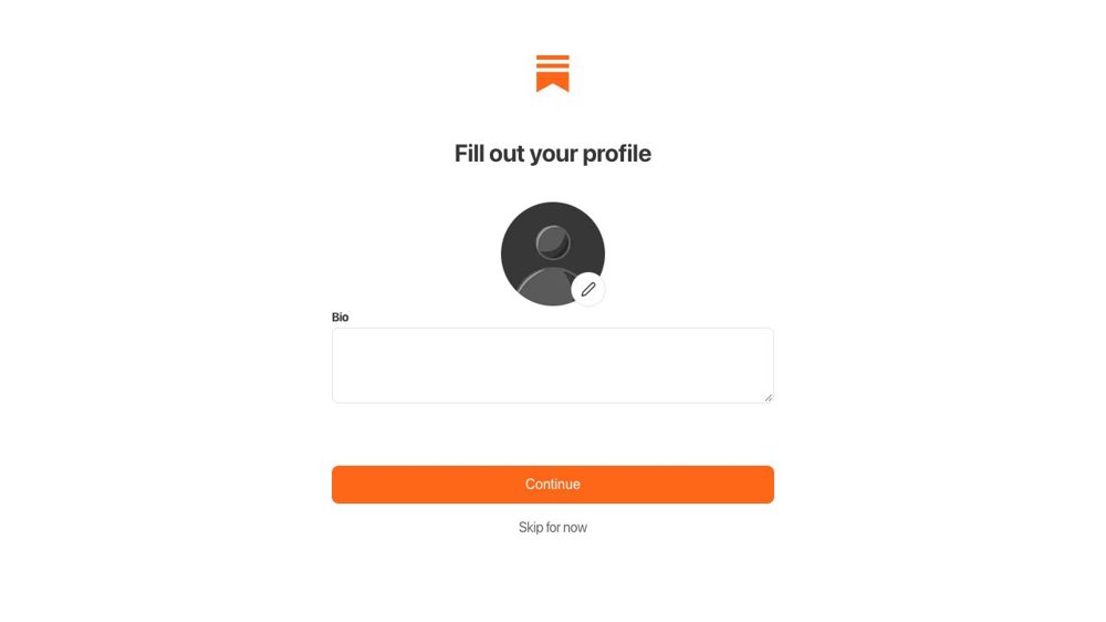 Fill out your profile